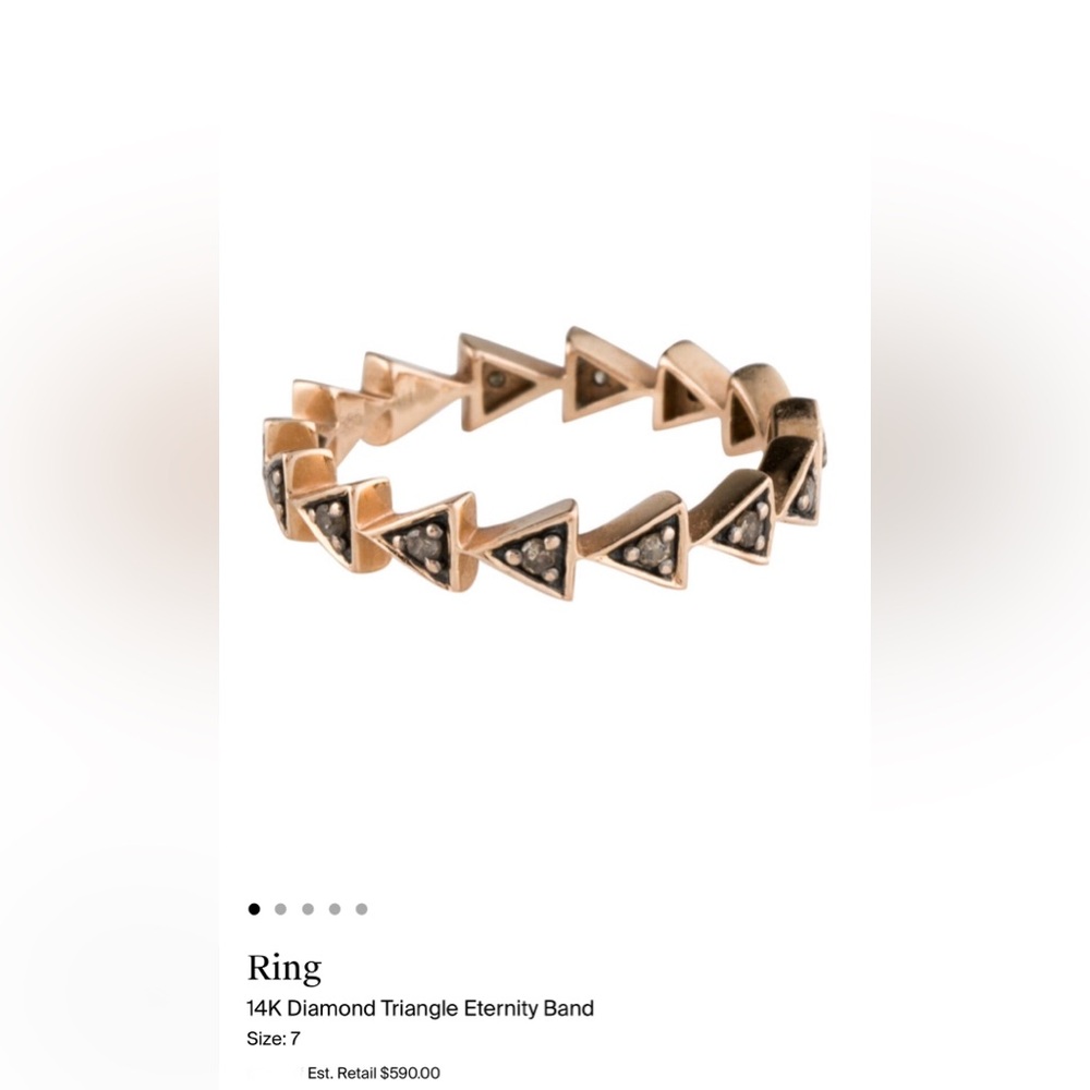 Gold Triangle Diamond Eternity Band | size 7